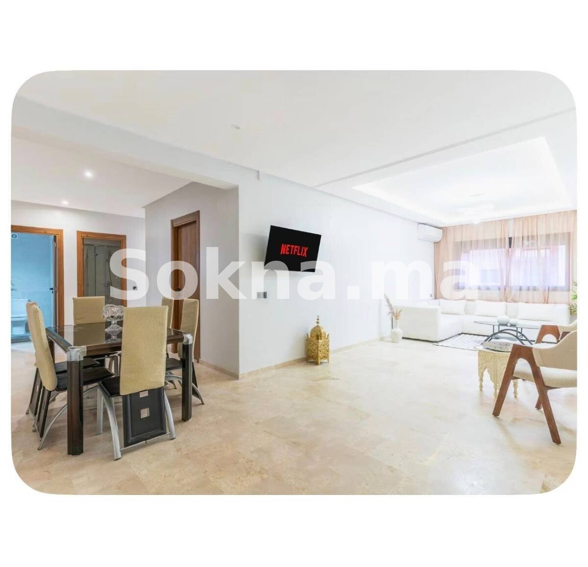 Appartement meublé moderne à louer – Semlalia, Marrakech