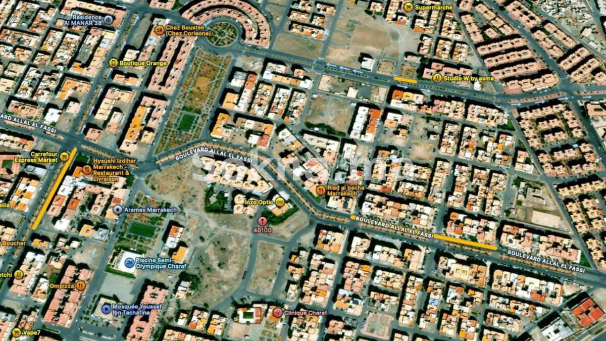 Terrain commercial à vendre à Marrakech – 410 m² quartier Charaf