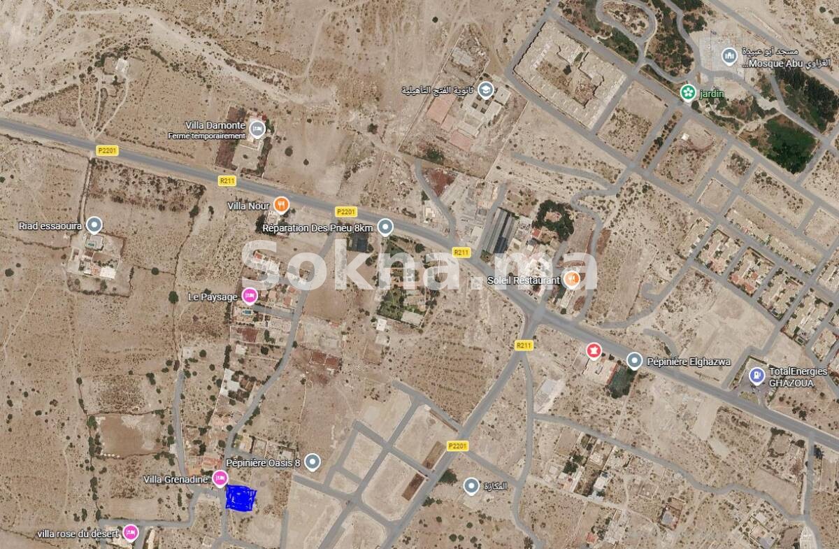 Terrain à vendre à Ghazoua – 1 000 m