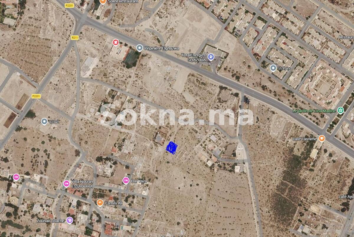 Terrain à vendre à Ghazoua – Essaouira proche de Total